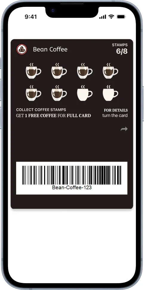 Elektroniczna karta na pieczątki w Apple Wallet oraz Google Wallet Elektroniczna karta na pieczątki